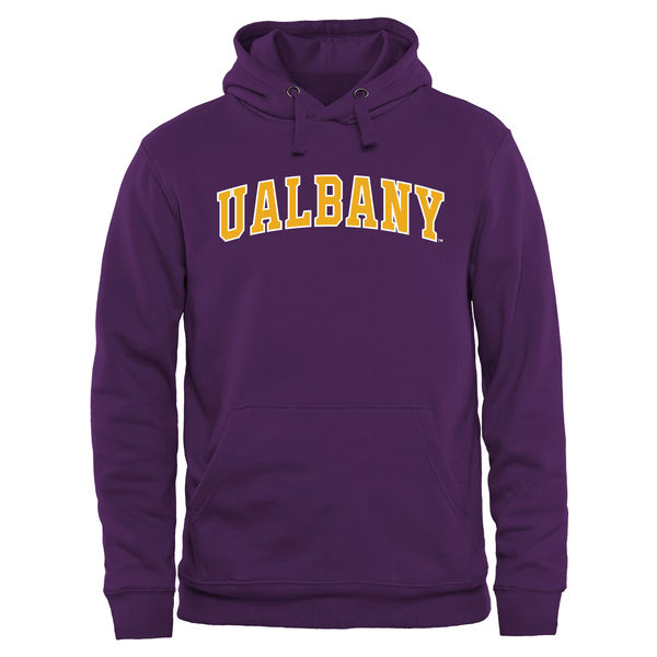 Men NCAA Albany Great Danes Everyday Pullover Hoodie Purple